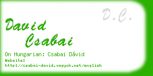 david csabai business card